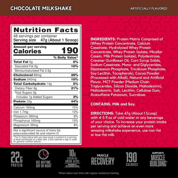 BSN SYNTHA-6 Whey Protein Powder with Micellar Casein, Milk Protein Isolate, Chocolate Milkshake, 48 Servings (Packaging May Vary) - Image 2