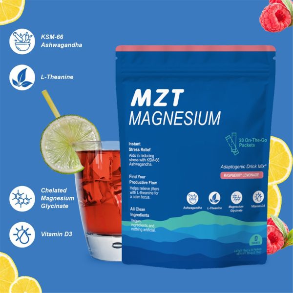 100% Original Calm Magnesium Powder Featuring L-Theanine, KSM-66 Ashwagandha, Magnesium Glycinate, and Vitamin D3. No Sugar, Non-GMO, and Perfect for on-The-go use. Each Box Contains 20 Servings. - Image 4