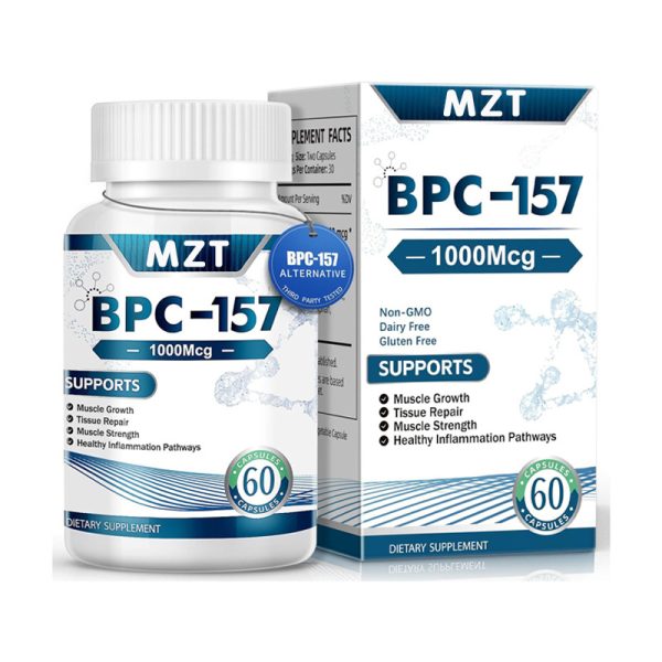 BPC 157 Peptide Capsules, High Potency BPC 157, New Protective Compound BPC 157, BPC-157 for Muscle & Workout Recovery for Faster Recovery and Gut Healing, Gluten Free Supplement,60 Capsules