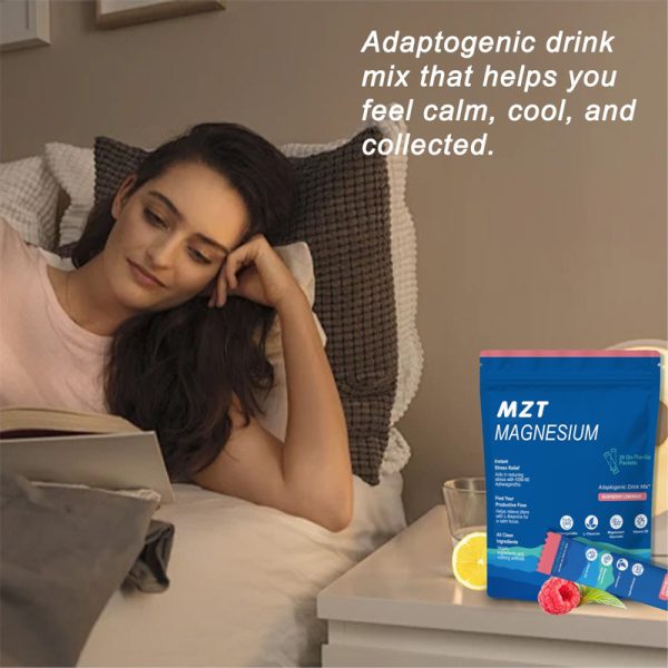 100% Original Calm Magnesium Powder Featuring L-Theanine, KSM-66 Ashwagandha, Magnesium Glycinate, and Vitamin D3. No Sugar, Non-GMO, and Perfect for on-The-go use. Each Box Contains 20 Servings. - Image 5