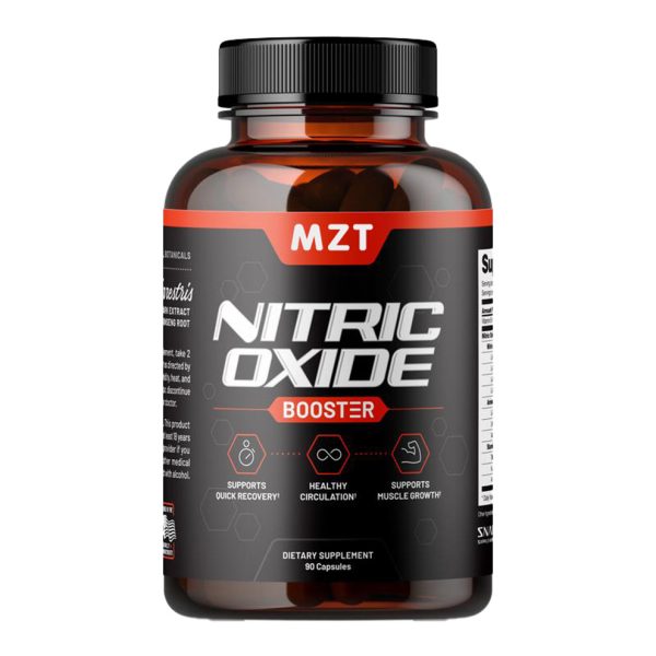 Nitric Oxide Booster Supplement with L Arginine and L Citrulline Essential Amino Acids and Ginseng Root, Energy, Heart Health, Muscle Growth & Circulation Support, 60 Capsules